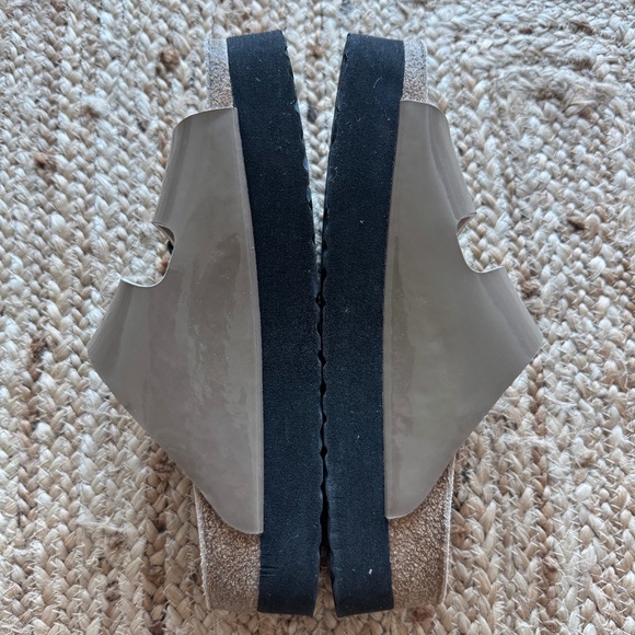 Birkenstock Papillio Arizona Platform Sandals – Patent Beige 🤎 - Picture 2 of 8